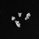 200pcs 4mm Silicone Ear Plugs Earring Ear Nuts Jewelry Findings Newly