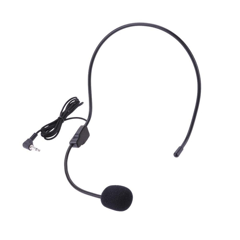 Portable Lightweight Wired 3.5mm Plug Guide Lecture Speech Headset with Mic