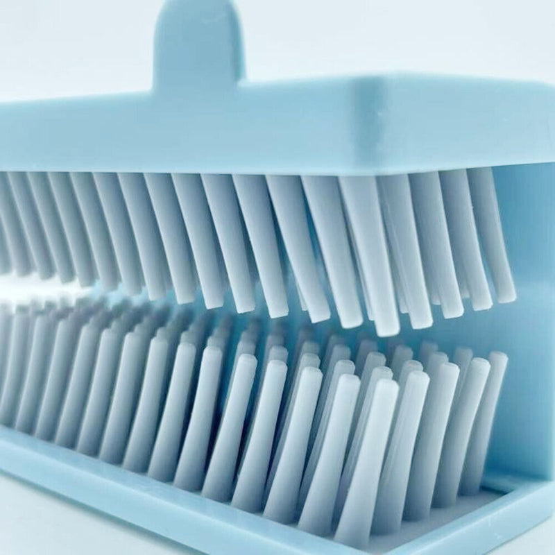 Shower Hair Catcher Wall Silicone Hair Trap Collector for Bathroom (Blue)