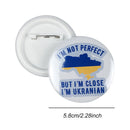 Ukraine Ukrainian Map Flag Symbol Round 13 Styles Clothes Pins(D)
