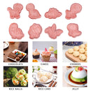 Cookie Cutter 8pcs Embossed Pastry Cutters Fondant Cookie Mold - Dinosaur