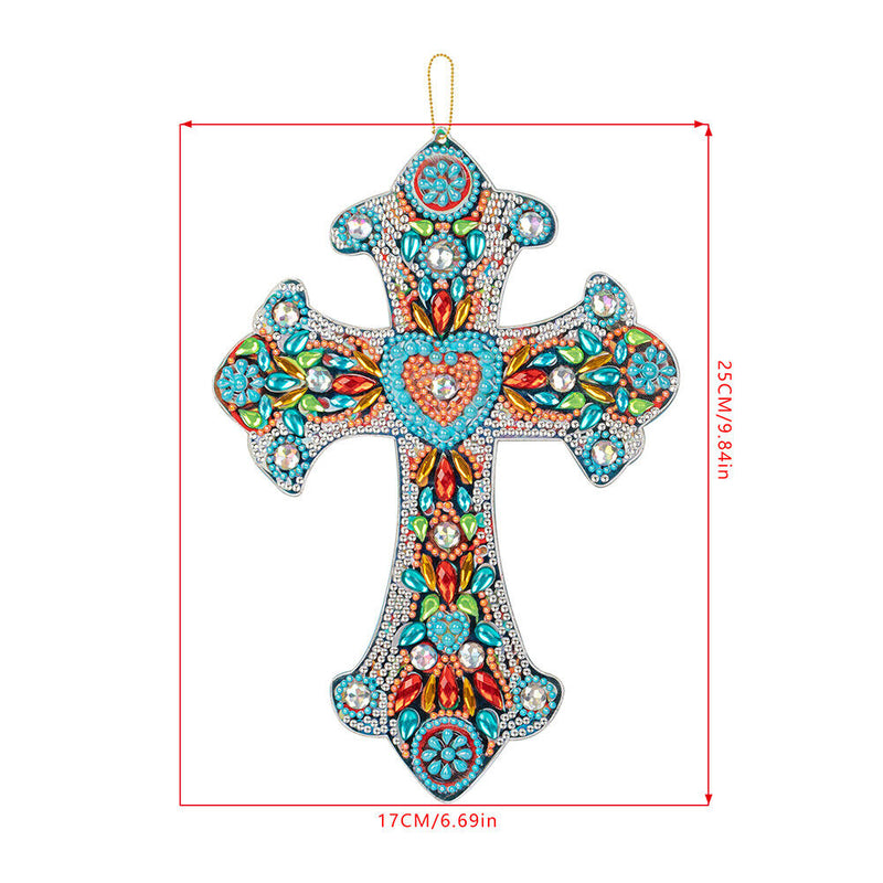 DIY Diamond Painting Cross Pendant Mosaic Hanging Wall Home Decorations Gifts