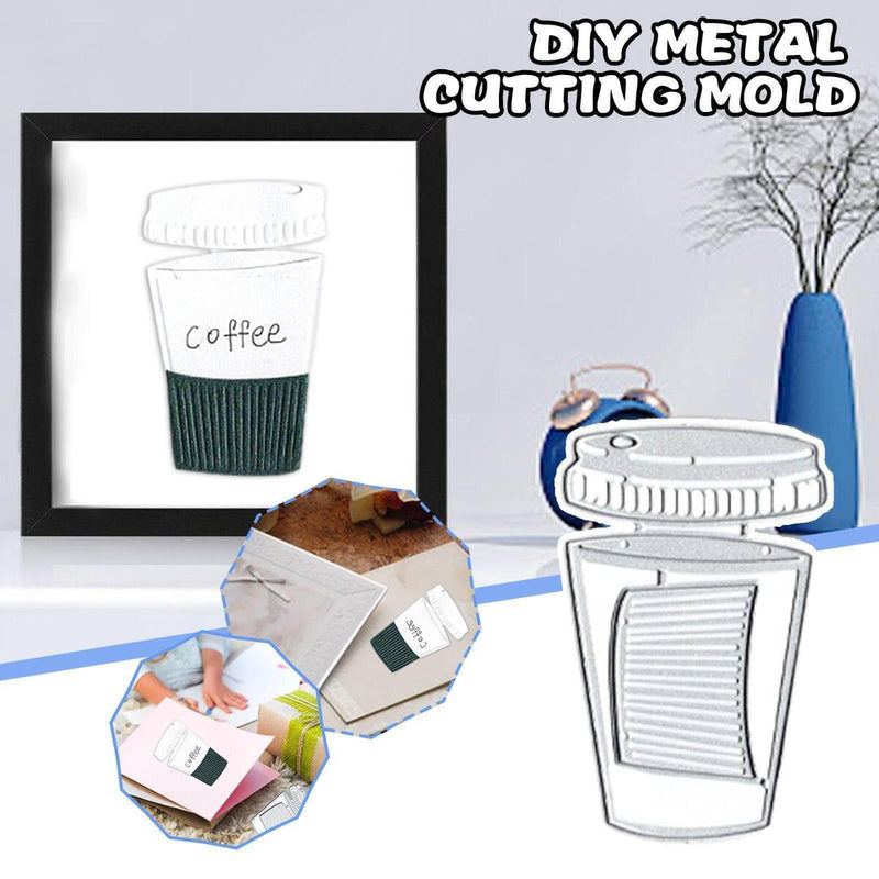 Coffee DIY Metal Cutting Dies Scrapbooking Paper Cards Mold Embossing M8J4