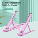 Foldable Laptop PC Stand Notebook Adjustable Riser Cooling Bracket (Pink) Newly