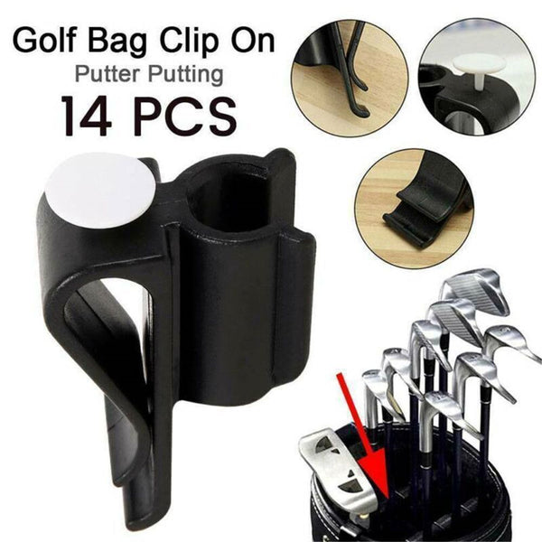 with White Marker Clamp Stand Bag Buckle Golf Putter Clip Golf Clubs Holder
