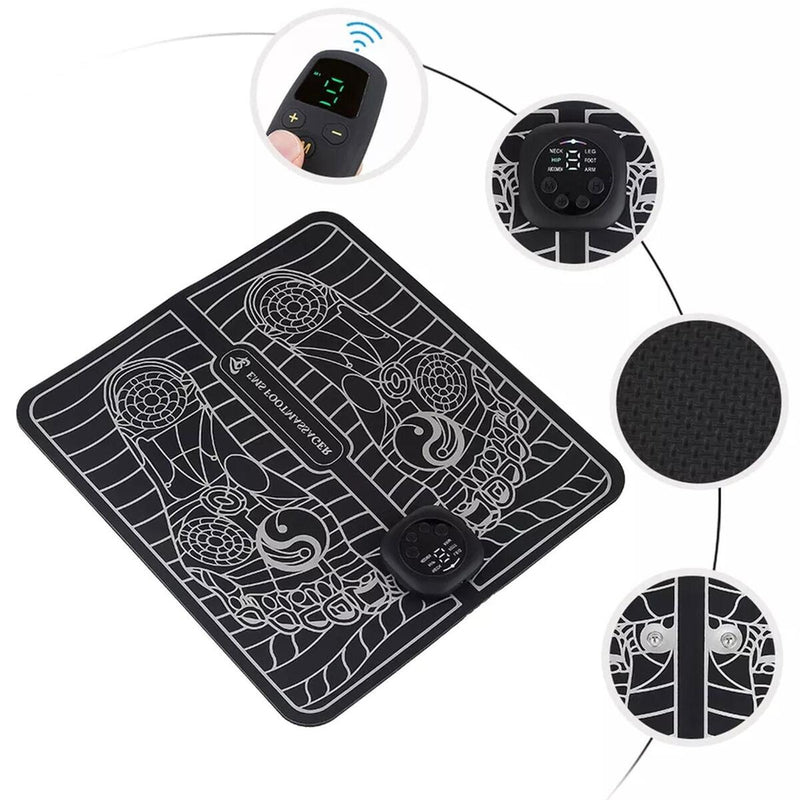 Blood Muscle Circulation Stimulator Mat 15-Level EMS Electric Foot Massager-Pad