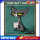 Cartoon Napkin Cat Oil Paint By Numbers Kit DIY Acrylic Painting on Canvas