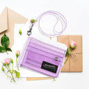 Fashion Girls Bling Transparent ID Card Holder PVC Women Glitter Folding Wallet