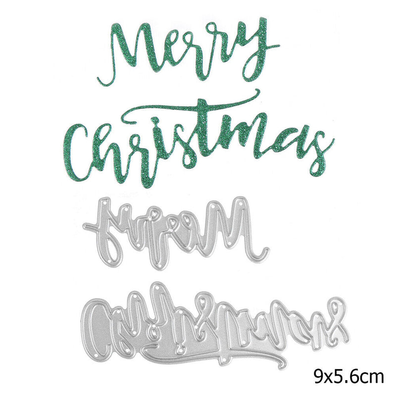 Metal Cutting Dies Stencils for DIY Scrapbook Photo Album (Merry Christmas)-2417