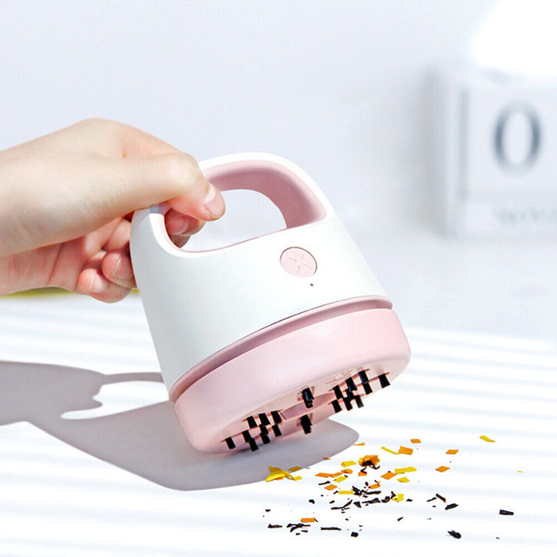 Desktop Vacuum Cleaner Hair Dust Collector for Computer Keyboard (Pink) Newly