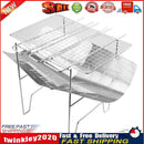Stainless Steel BBQ Grill Rack Portable Folding Camping Mini Bracket (C) Newly