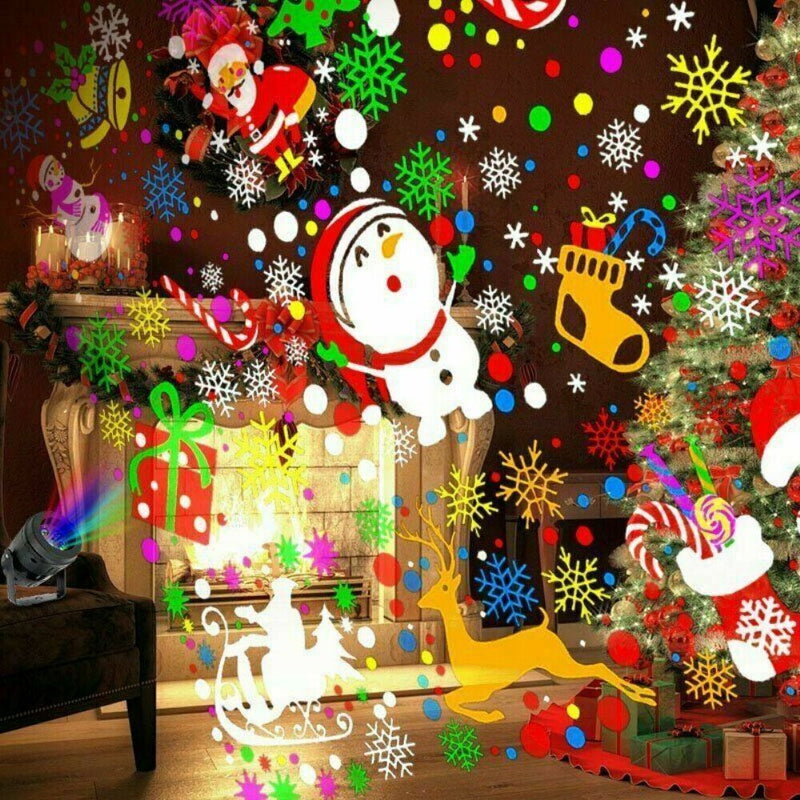 Effect Christmas Rotating Snowflake Light LED Lamp Party Decor Projection Lamp