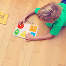 Geometric Hand Grabbing Board Wooden Jigsaw Children Educational Toys (D) Newly