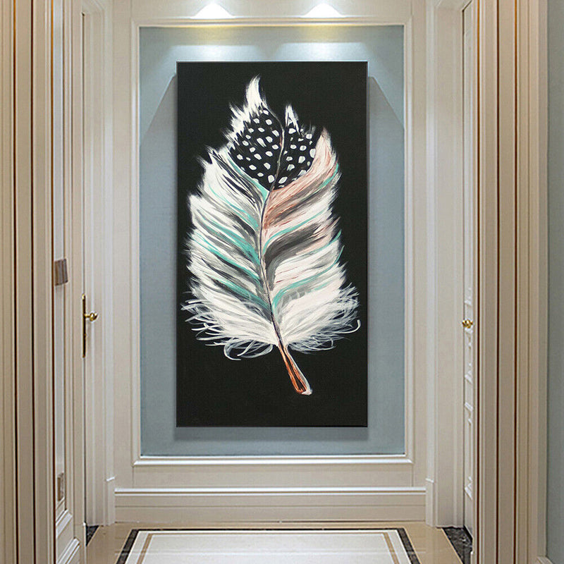 Abstract Feather Oil Paint By Numbers DIY Canvas Wall Picture Craft Home Deco
