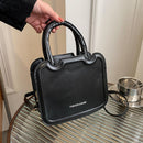 Women Mini Square Bag Top-handle Handbags PU Leather Shoulder Messenger Totes