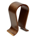 Walnut Finish Wooden Headphones U Shape Stand/Hanger/Holder