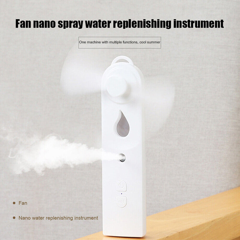 2 in 1 Water Spray Mist Fan Portable Mini Fan Cooling Air Conditioner Humidifier