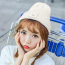 Winter Women Men Knit Ski Beanie Ball Wool Cuff Hat Ski Cap (White)