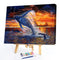 Whale Jumping out Water Oil Paint By Numbers Kit DIY Acrylic Painting on Canvas