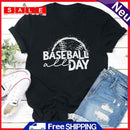 Independence Day Baseball Day Tea T-Shirt (Black XXL)
