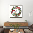 Snowman and Flowers Frameless Oil Paint by Numbers Hand Painted Art (S296)