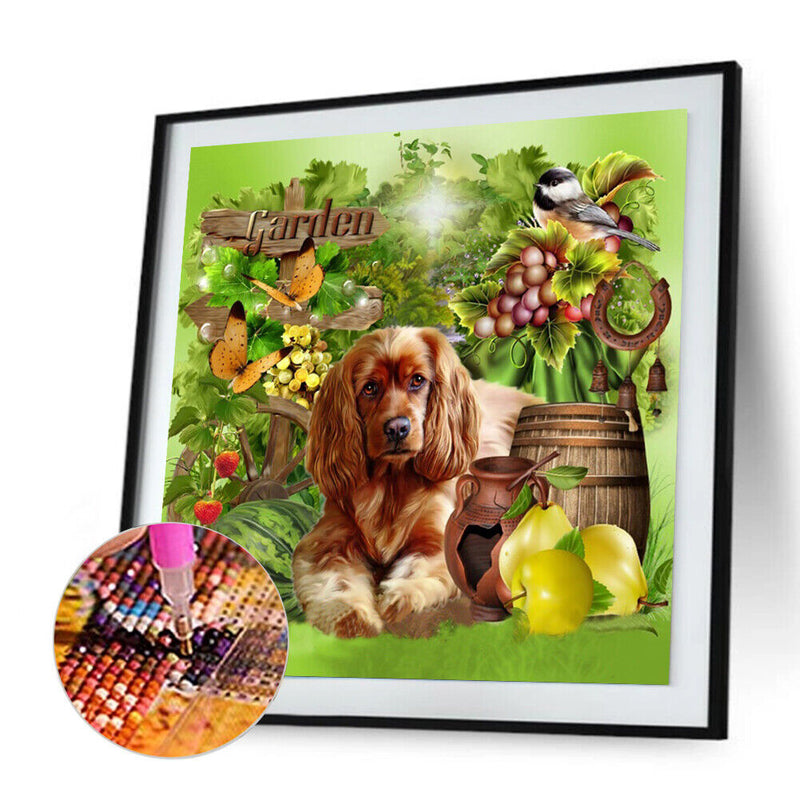 Full Round Drill Picture DIY Costume Dog Diamond Painting Poster (W567)