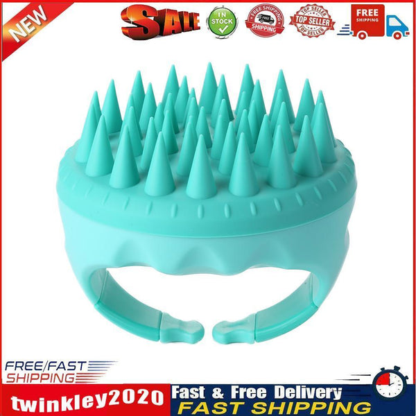Silicone Hair Washing Comb Scalp Head Massager Hair Cleaning Tool (Green) Newly