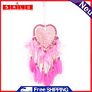 Pink Feathers Love Heart Wall Hanging Dream Catcher Home Door Pure Handmade Drea