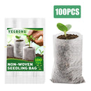 100pcs Biodegradable Nonwoven Fabric Nursery Plant Grow Bags Seedling bags Newly