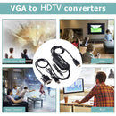 VGA to HDMI-Compatible+3.5 Audio Jack+USB Adapter PC HDTV Video Converter Cable