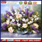 Vase Purple Flower Frameless Picture Oil Paint By Numbers Hand Painted Pict