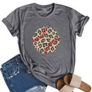 Independence Day Leopard Baseball Tea T-Shirt (Grey XXL)