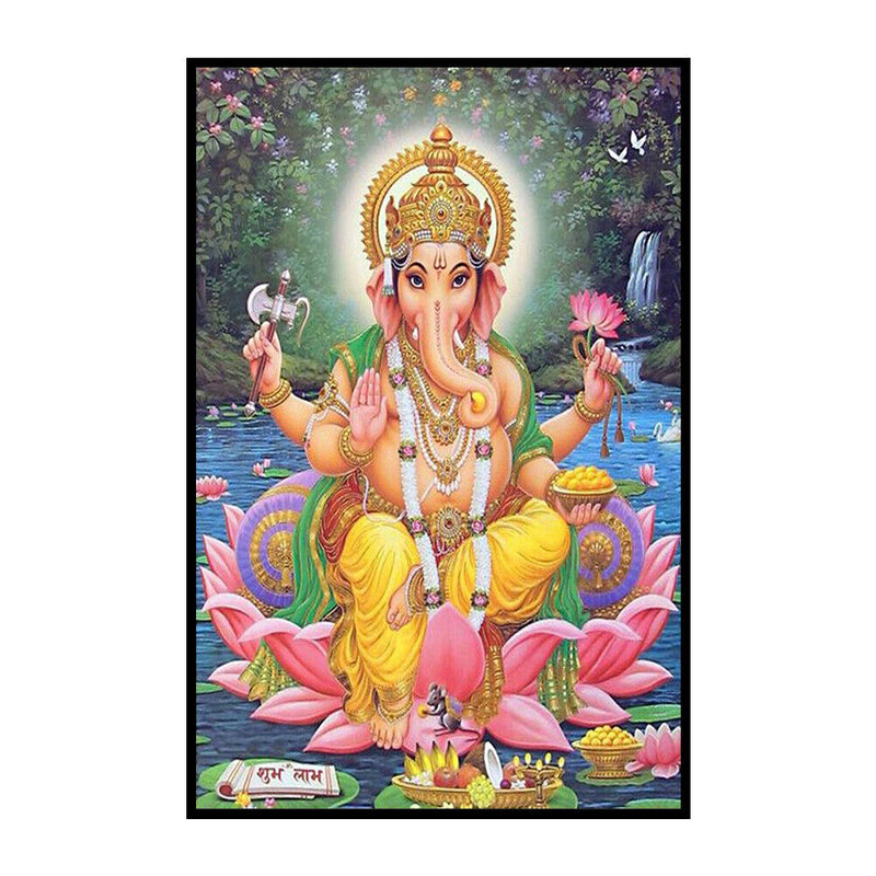 11CT Hindu God Stamped DIY Full Cross Stitch Cotton Thread Printed Embroidery