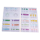 23pcs/set Cake Icing Piping DIY Practice Drawing Board Template Paper