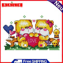 14CT DIY Baby Bear Stamped Partial Cross Stitch Kit Art Embroidery Handicraft