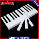 52Pcs White ABS Plastic Piano Ouch Kit with Fronts Replacement Key Tops