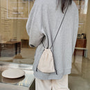 Portable Corduroy Female Crossbody Bag Solid Drawstring Clutch Mini Casual Purse