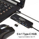5"" 1 USB C HUB Type C to Multi Port USB 3.0 TF Card Reader OTG Adapter for PC