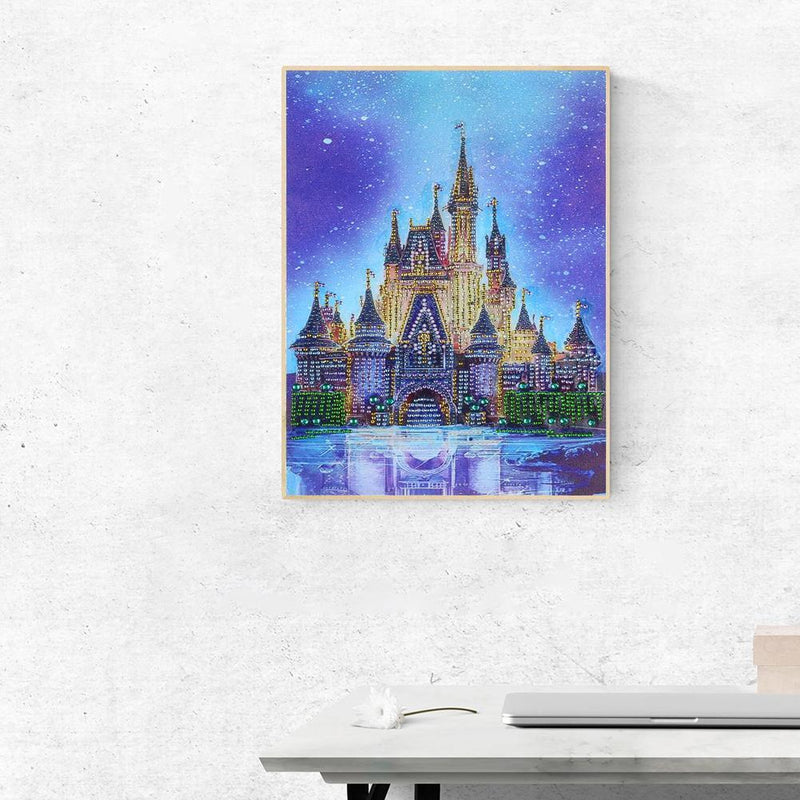 DIY Special Shaped Diamond Painting Cross Stitch Home Decor (DZ220 Castle) Newly