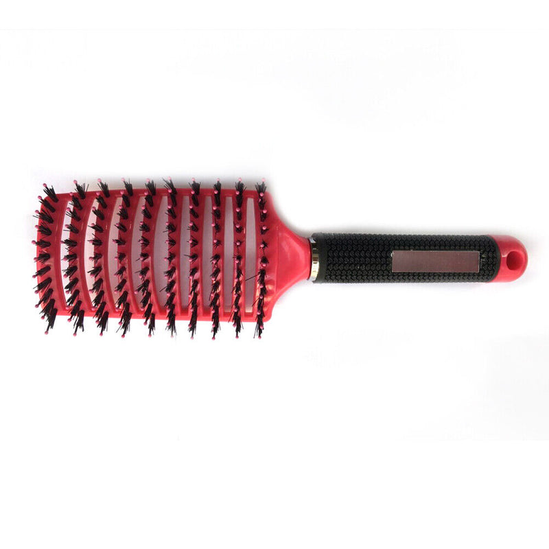 Women Hair Scalp Massage Comb Bristle Hairbrush Detangle Brushes (Rose Red)