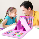 Kids Colored Crayon Watercolors Pens Drawing Set (208pcs with Board Pink)