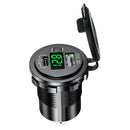 P21-B Car Motorcycle Dual USB Charger PD + QC3.0 USB Charger Socket (Green)