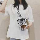 Fashion Women Casual Animal Pattern Printing Small Shoulder Chest Bag Handbags