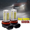 2pcs H8 LED Bulbs for Car Fog Lights 6000K 3030 SMD LED Fog Lamp Bulbs Universal