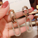 Trend Rhinestones Korean Women's Earrings Eardrop Jewelry Stud Earrings Dangler