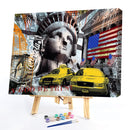 Oil Paint By Numbers City Coloring Picture Digital Drawing
