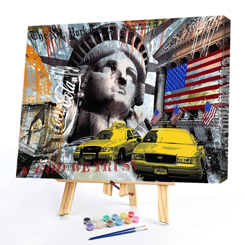 Oil Paint By Numbers City Coloring Picture Digital Drawing