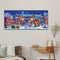 Snowy Village Night Oil Paint By Numbers Kits Canvas Picture DIY Wall Art C
