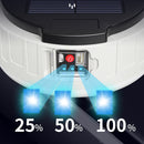 LED Camping Hanging Lights 3 Gears Waterproof Solar BBQ Hiking Tent Flashlight