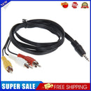 3.5mm Jack to 3 RCA Adapter Cable Audio Video AV Converter 1.2M 4FT(1pcs)